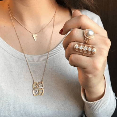 Rings, necklace